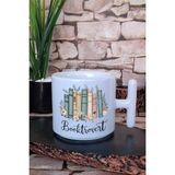 Booktrovert 2 Içe Dönük Kitap Kurdu Hediyelik T Kulplu Latte Fincanı Kupa Bardak - Beyaz
