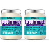 Boom Butter Keratin Saç Maskesi 2×190 ml Bitkisel İçerikli Besleyici Onarıcı