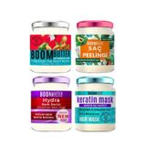 Boom Butter Saç Bakım Seti ( 7 Yağlı Bakım Kremi+Keratin Maskesi+Hydra Yoğun Nem Kremi+Saç Peeling)
