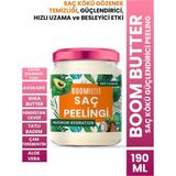 Boom Butter Saç Güçlendirici Peeling 190 ml – Kayısı Çekirdeği Tozlu, Canlandırıcı, Geç Uzamaya Karşı, Tüm Saç Tipleri