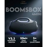 Boomsbox 4 Mini Hoparlör Siyah Kablosuz Hoparlör Fm Radyo Usb/sd/aux/typc Girişli Hoparlör