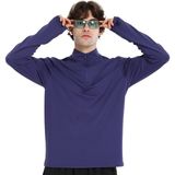 Boone Half-Zip Erkek Mavi Koşu T-Shirt 25KE1015-MVI