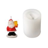 BOOWAN NICOLE Noel Noel Baba Silikon Mum Kalıp 3D DIY Silikon Kalıp Sabun Kek Çikolata Fondan El Yapımı El Sanatları (R1233)
