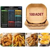 bor Airfryer Pişirme Kağıdı 100 adet fritöz pişirme kağıdı,Fritöz Yağlı Kağıdı, Yanmaz Kağıt