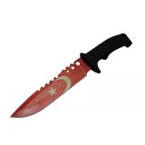 Bora Aymf011 Rd Kırmızı Av Bıçağı 31Cm - Testere Detaylı Bıçak, Kılıflı, Plastik Sap