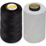 Bora Dikiş İpliği Marka 120 No 5000 Mt Siyah Ve Beyaz Polyester Dikiş Ipliği (2 ADET)