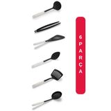Bora Plastik 6 Parça Servis Seti Servis Kaşığı Kepçe Maşa Spatula Kevgir Çevirici - Bo745-746-747-749-750-751