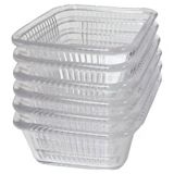 Bora Plastik Kare Sosluk 55*55*32 Mm 6Lı Şeffaf (6'Li Paket)