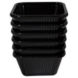 Bora Plastik Kare Sosluk 55*55*32 Mm 6Lı Siyah (6'Li Paket)