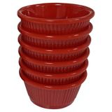 Bora Plastik Sos Kabı Yuvarlak No:1 6Lı Kırmızı (5'Li Paket)