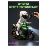 Boratila Toys 1/10 Ölçek 2.4Ghz Uzaktan Kumandalı 15KM HIZ Şarjlı Drift Atan Işıklı Motosiklet (Motor Oyuncak)