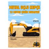 Boratila Toys 1:16 Ölçek 40Mhz Uzaktan Kumandalı Şarjlı Metal Uçlu 5 Kanal Kepçe İş Makinası MK-1:16-KEPÇE