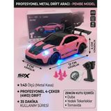 Boratila Toys 1:43 Ölçek Metal Şarjlı Mini Drift Rc 15 Km Hız 4 Çeker Gt3 Rs Tasarım Profesyonel Uzaktan Kumandalı Drift ve Yarış Arabası - Kırmızı