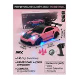 Boratila Toys 1:43 Ölçek Metal Şarjlı Mini Drift Rc 15 Km Hız 4 Çeker GT3 RS Tasarım Profesyonel Uzaktan Kumandalı Drift ve Yarış Arabası miniporsheler
