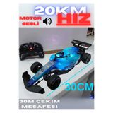 Boratila Toys 2.4 Ghz 30 Cm 20 Km Hızlı Şarjlı Işıklı Motor Sesli Full Fonksiyon Uzaktan Kumandalı F1 Formüla Yarış Arabası ışıklıformüla