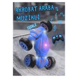 Boratila Toys 2.4 GHz Takla Atan Işıklı Müzikli Eğlenceli Şarjlı Uzaktan Kumandalı Full Fonksiyon Akrobat Araba AKROBAT-ARABALAR-TAKLACI