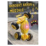 Boratila Toys 2.4 GHz Takla Atan Işıklı Müzikli Eğlenceli Şarjlı Uzaktan Kumandalı Full Fonksiyon Akrobat Araba