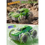 Boratila Toys 2.4ghz Şarjlı Suda ve Karada Gidebilen Yedek Tekerli Mini Akrobat Araba - Siyah