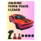 Boratila Toys 25KM Hız Yapan 2.4Ghz Dodge Challenger Görünümlü Şarjlı Uzaktan Kumandalı Drift Araba