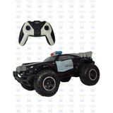 Boratila Toys 46 cm 2.4 Ghz Büyük Boy Uzaktan Kumandalı Sesli Full Fonksiyon Şarjlı Polis Arabası (Siyah) - Siyah - Beyaz