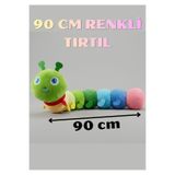 Boratila Toys 90 Cm Renkli Sevimli Peluş Oyuncak Tırtıl Peluş Yastık