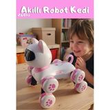 Boratila Toys Akıllı Robot Kedi 360 Derece Dönebilen Çok Fonksiyonlu Uzaktan Kumandalı Oyuncak - Pembe
