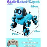 Boratila Toys Akıllı Robot Köpek 360 Derece Dönebilen Çok Fonksiyonlu Uzaktan Kumandalı Oyuncak - Mavi