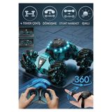 Boratila Toys El Hareket Sensörlü &Uzaktan Kumandalı,360° Akrobatik Dönüşebilen 4 Çeker Işıklı Stunt Yarış Arabası