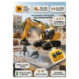 Boratila Toys JCB Lisanlı 2.4 GHZ 3 Başlıklı Metal Alaşımlı Profesonel 1.200 Mah Şarjlı Uzaktan Kumandalı Kepçe JCBKEPÇE--