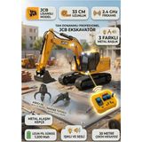 Boratila Toys Jcb Lisanlı 2.4 Ghz 3 Başlıklı Metal Alaşımlı Profesonel 1.200 Mah Şarjlı Uzaktan Kumandalı Kepçe - Turuncu