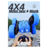 Boratila Toys Uzaktan Kumandalı Işıklı Şarjlı 2.4 Ghz Müzikli Demolu Kırılmaz Akrobat Araba
