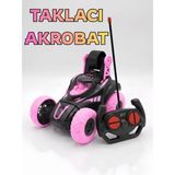 Boratila Toys Uzaktan Kumandalı Şarjli Full Fonksiyon Takla Atan Amuda Kalkan Akrobatik Araba Taklacı Akrobat - Pembe
