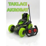 Boratila Toys Uzaktan Kumandalı Şarjli Full Fonksiyon Takla Atan Amuda Kalkan Akrobatik Araba Taklacı Akrobat - Yeşil