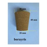 borayris 2 adet Delikli tıpa fermantasyon için 28x38 mm h40 delik çapı 9mm 5 lt su bidonu Hava kilidi için