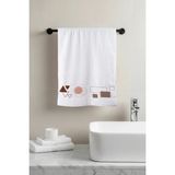 Borboleta Home Soft Forms Kadife Punch Nakışlı 50X90 El Havlusu % 100 Pamuk - Ekru - 50 x 90 cm