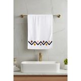 Borboleta Home Soft Shapes Kadife Punch Nakışlı 50X90 El Havlusu % 100 Pamuk - Ekru - 50 x 90 cm