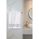 Borboleta Home Soft Waves Kadife Punch Nakışlı 50X90 El Havlusu % 100 Pamuk - Ekru - 50 x 90 cm
