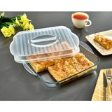 Borcam Kapağı Şeffaf Kare 29*32 cm BPA İçermeyen Plastik Malzeme ile Kolay Temizlik ve Hijyen