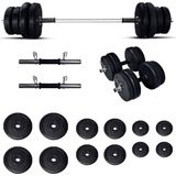 Borçin Borçinspor 65 kg Halter-Dambıl Seti Ağırlık Seti Vücut Geliştirme Seti - Siyah
