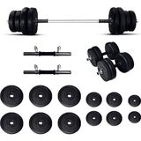 Borçin Borçinspor 85KG Halter-Dambıl Seti Ağırlık Seti Vücut Geliştirme Seti - Siyah