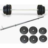 Borçin Halter Ağırlık Seti 40 kg Kısa Barsız Set