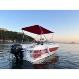 Borda Marine 3 Kollu Rollbar Katlanabilir Tekne Tentesi, Paslanmaz Güneşlik 2 mt Açılır - Krem Rengi