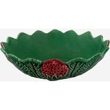 Bordallo Pinheiro Strawberries Yeşil Seramik Servis Kasesi 23,5 Cm