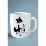 Border Collie Köpek Isimli Kişiye Özel Baskılı Kupa Bardak Pati