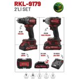 BORDO 2'Lİ SET RKL-9179 (ŞARJLI TORKLU VİDALAMA-ŞARJLI MATKAP)