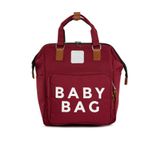 Bordo Baby Bag Baskılı Cepli Anne Bebek Bakım Sırt Çantası M000005163