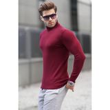 Bordo Balıkçı Yaka Erkek Triko Kazak 6809 - XL