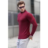 Bordo Balıkçı Yaka Erkek Triko Kazak 6809