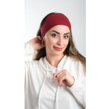 Bordo Bandana Saç Bandı Viskon Düz 3012_16