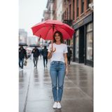 Bordo Baston Şemsiye Ahşap Sap Lüx Şemsiye